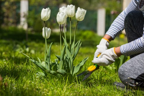 Low-carbon van used for sustainable gardening services